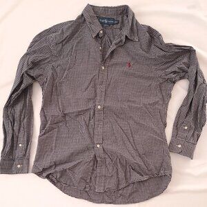 Ralph Lauren Slim Fit  XL Tattersall Check Shirt Preppy Lightweight